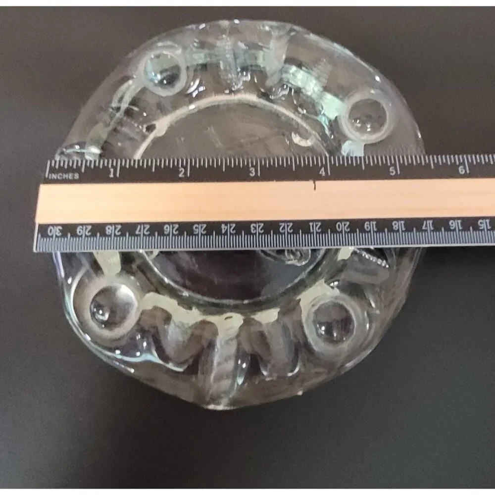 Vintage Houston Texas Heavy Glass‎ Ashtray Embossed Map Design